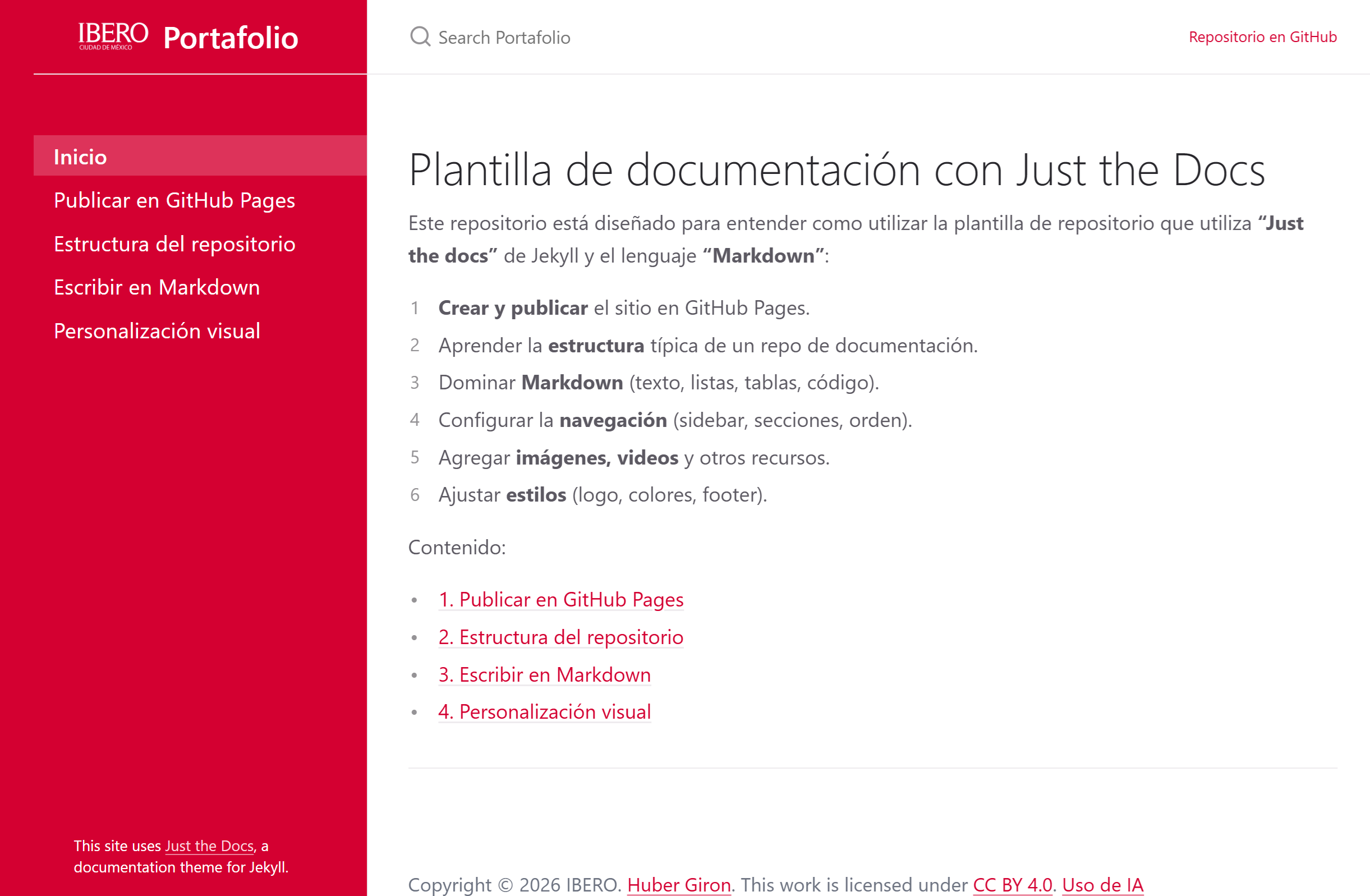Figura 12 — Sidebar y orden